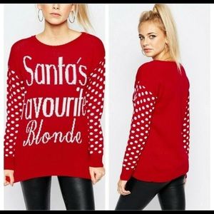 Boohoo Santa’s Favorite Blonde Sweater